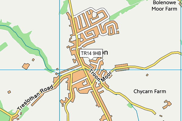 TR14 9HB map - OS VectorMap District (Ordnance Survey) TR14 9HB map - OS VectorMap District (Ordnance Survey)