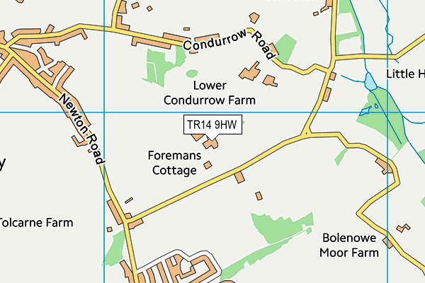 TR14 9HW map - OS VectorMap District (Ordnance Survey) TR14 9HW map - OS VectorMap District (Ordnance Survey)