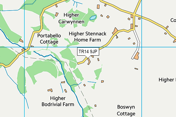 TR14 9JP map - OS VectorMap District (Ordnance Survey) TR14 9JP map - OS VectorMap District (Ordnance Survey)
