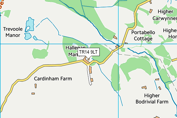 TR14 9LT map - OS VectorMap District (Ordnance Survey) TR14 9LT map - OS VectorMap District (Ordnance Survey)