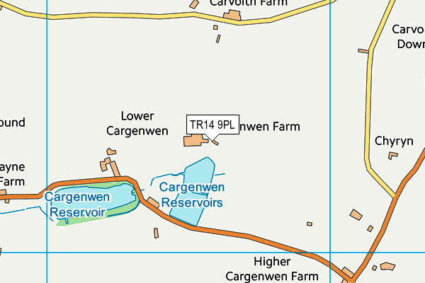 TR14 9PL map - OS VectorMap District (Ordnance Survey) TR14 9PL map - OS VectorMap District (Ordnance Survey)