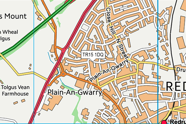 TR15 1DQ map - OS VectorMap District (Ordnance Survey) TR15 1DQ map - OS VectorMap District (Ordnance Survey)