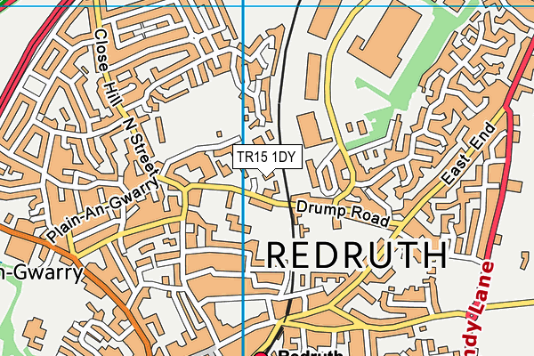 TR15 1DY map - OS VectorMap District (Ordnance Survey) TR15 1DY map - OS VectorMap District (Ordnance Survey)