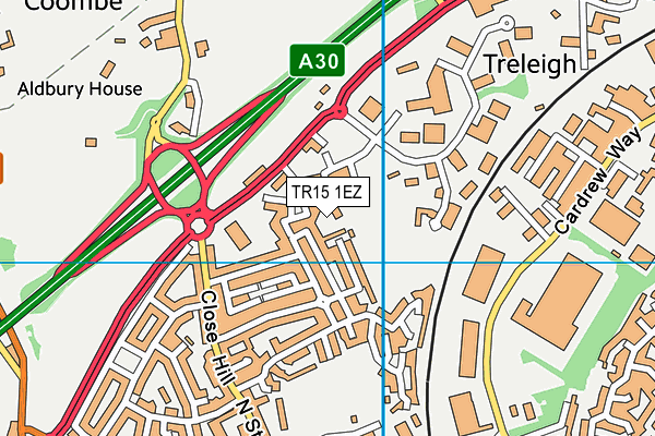 TR15 1EZ map - OS VectorMap District (Ordnance Survey) TR15 1EZ map - OS VectorMap District (Ordnance Survey)