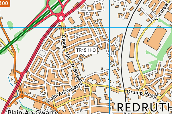 TR15 1HQ map - OS VectorMap District (Ordnance Survey) TR15 1HQ map - OS VectorMap District (Ordnance Survey)