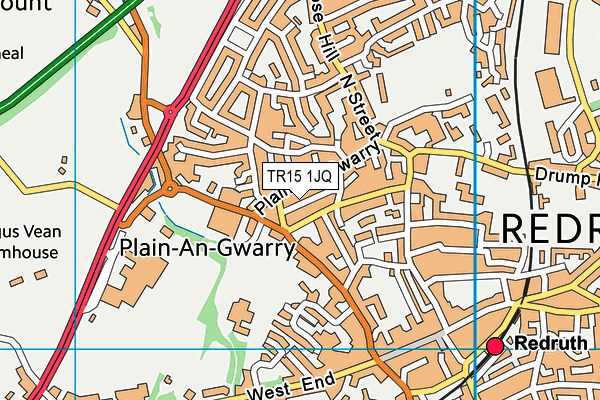 TR15 1JQ map - OS VectorMap District (Ordnance Survey) TR15 1JQ map - OS VectorMap District (Ordnance Survey)