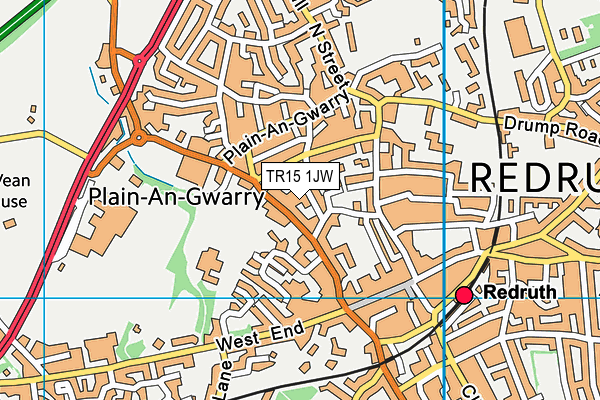 TR15 1JW map - OS VectorMap District (Ordnance Survey) TR15 1JW map - OS VectorMap District (Ordnance Survey)