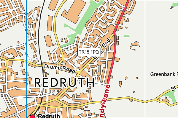 TR15 1PQ map - OS VectorMap District (Ordnance Survey) TR15 1PQ map - OS VectorMap District (Ordnance Survey)