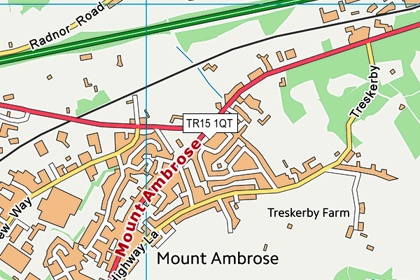 TR15 1QT map - OS VectorMap District (Ordnance Survey) TR15 1QT map - OS VectorMap District (Ordnance Survey)