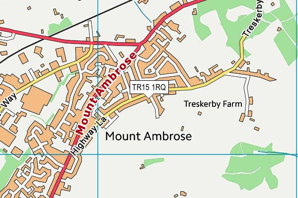 TR15 1RQ map - OS VectorMap District (Ordnance Survey) TR15 1RQ map - OS VectorMap District (Ordnance Survey)