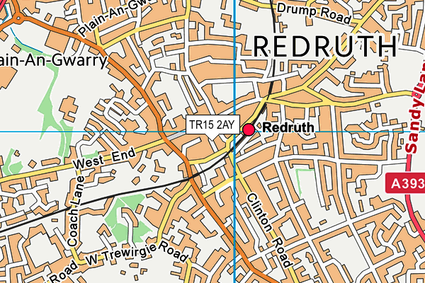 TR15 2AY map - OS VectorMap District (Ordnance Survey) TR15 2AY map - OS VectorMap District (Ordnance Survey)