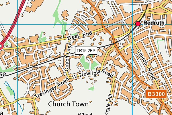 TR15 2FP map - OS VectorMap District (Ordnance Survey) TR15 2FP map - OS VectorMap District (Ordnance Survey)