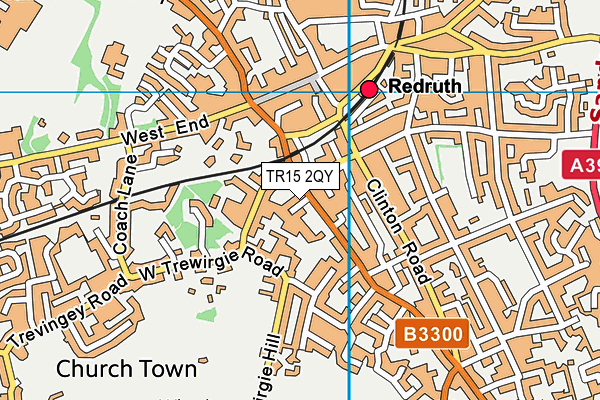 TR15 2QY map - OS VectorMap District (Ordnance Survey) TR15 2QY map - OS VectorMap District (Ordnance Survey)