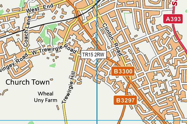 TR15 2RW map - OS VectorMap District (Ordnance Survey) TR15 2RW map - OS VectorMap District (Ordnance Survey)
