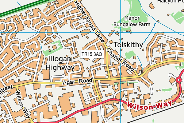TR15 3AQ map - OS VectorMap District (Ordnance Survey) TR15 3AQ map - OS VectorMap District (Ordnance Survey)