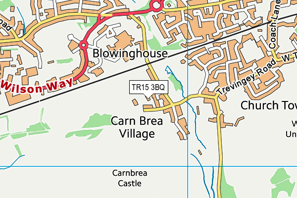 TR15 3BQ map - OS VectorMap District (Ordnance Survey) TR15 3BQ map - OS VectorMap District (Ordnance Survey)