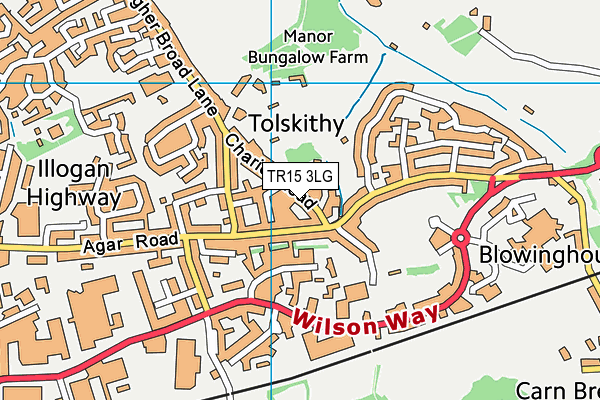 TR15 3LG map - OS VectorMap District (Ordnance Survey) TR15 3LG map - OS VectorMap District (Ordnance Survey)