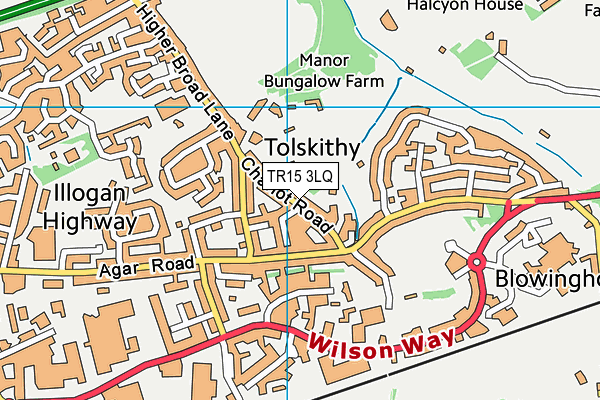 TR15 3LQ map - OS VectorMap District (Ordnance Survey) TR15 3LQ map - OS VectorMap District (Ordnance Survey)