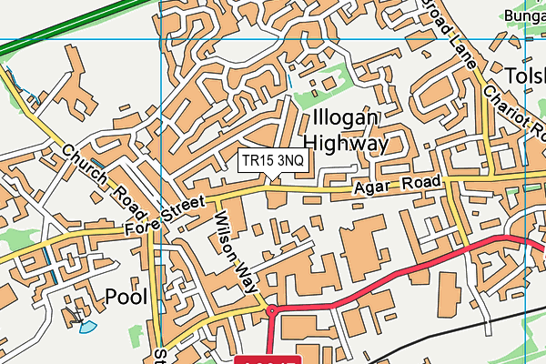 TR15 3NQ map - OS VectorMap District (Ordnance Survey) TR15 3NQ map - OS VectorMap District (Ordnance Survey)