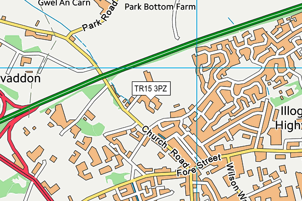 TR15 3PZ map - OS VectorMap District (Ordnance Survey)