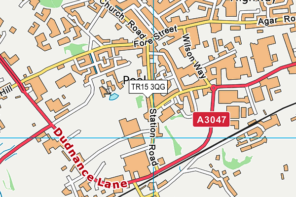 TR15 3QG map - OS VectorMap District (Ordnance Survey) TR15 3QG map - OS VectorMap District (Ordnance Survey)