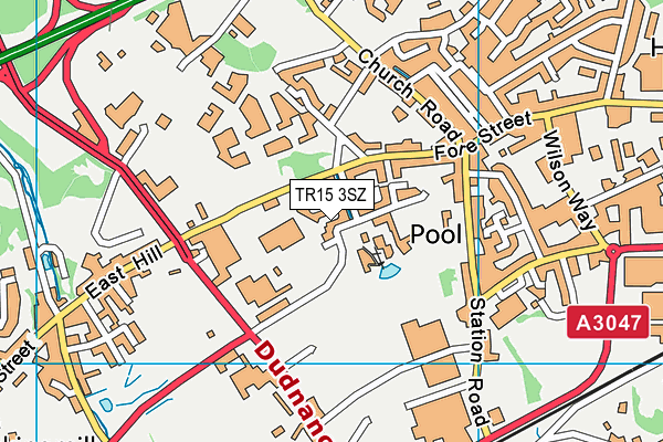 TR15 3SZ map - OS VectorMap District (Ordnance Survey) TR15 3SZ map - OS VectorMap District (Ordnance Survey)