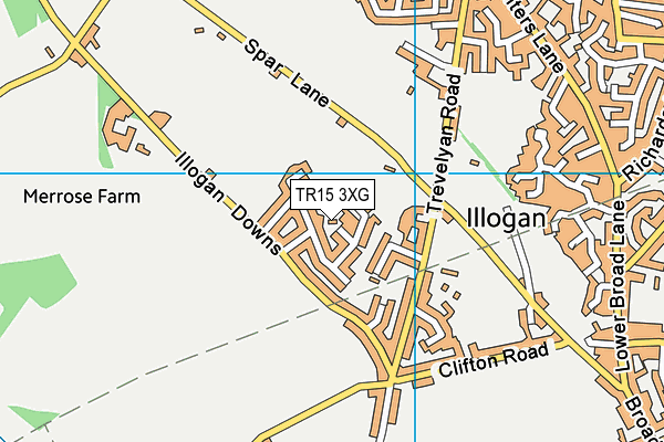 TR15 3XG map - OS VectorMap District (Ordnance Survey) TR15 3XG map - OS VectorMap District (Ordnance Survey)
