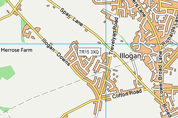 TR15 3XQ map - OS VectorMap District (Ordnance Survey) TR15 3XQ map - OS VectorMap District (Ordnance Survey)
