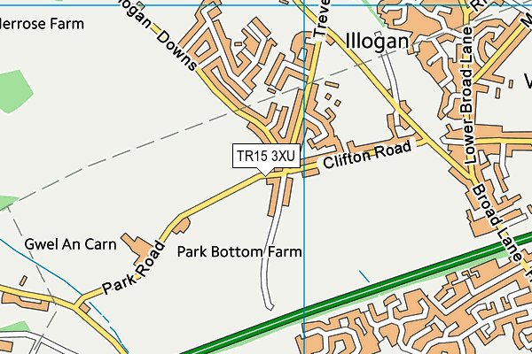 TR15 3XU map - OS VectorMap District (Ordnance Survey) TR15 3XU map - OS VectorMap District (Ordnance Survey)