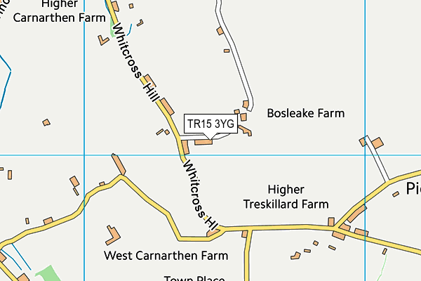 TR15 3YG map - OS VectorMap District (Ordnance Survey) TR15 3YG map - OS VectorMap District (Ordnance Survey)