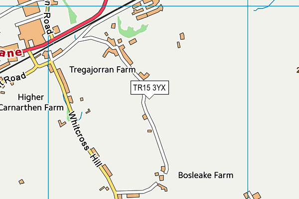 TR15 3YX map - OS VectorMap District (Ordnance Survey) TR15 3YX map - OS VectorMap District (Ordnance Survey)