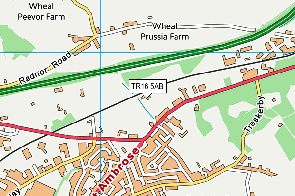 TR16 5AB map - OS VectorMap District (Ordnance Survey) TR16 5AB map - OS VectorMap District (Ordnance Survey)
