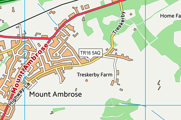 TR16 5AQ map - OS VectorMap District (Ordnance Survey) TR16 5AQ map - OS VectorMap District (Ordnance Survey)