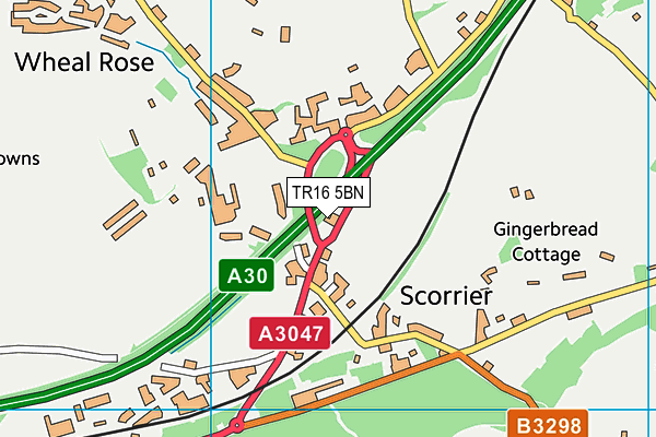 TR16 5BN map - OS VectorMap District (Ordnance Survey) TR16 5BN map - OS VectorMap District (Ordnance Survey)