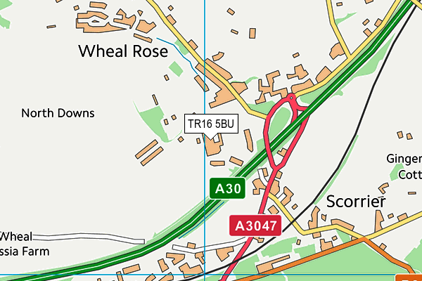 TR16 5BU map - OS VectorMap District (Ordnance Survey) TR16 5BU map - OS VectorMap District (Ordnance Survey)