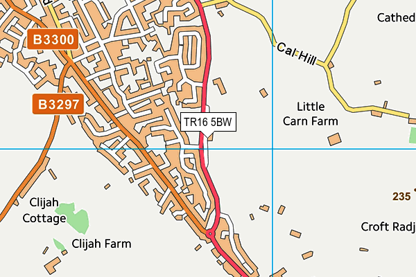 TR16 5BW map - OS VectorMap District (Ordnance Survey) TR16 5BW map - OS VectorMap District (Ordnance Survey)