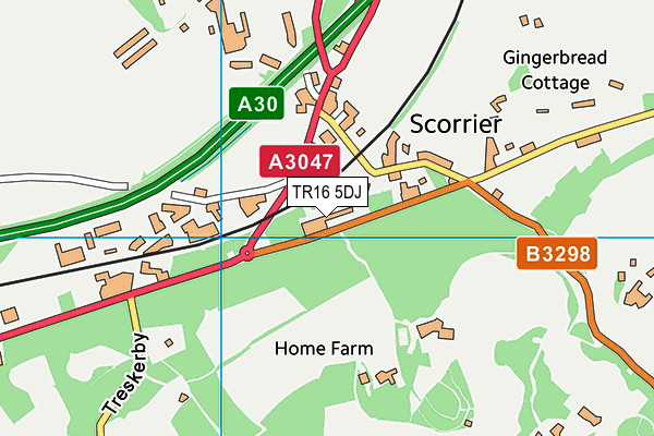 TR16 5DJ map - OS VectorMap District (Ordnance Survey) TR16 5DJ map - OS VectorMap District (Ordnance Survey)