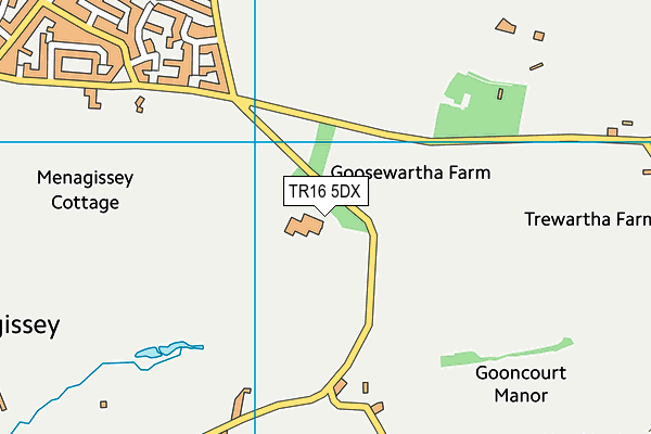 TR16 5DX map - OS VectorMap District (Ordnance Survey) TR16 5DX map - OS VectorMap District (Ordnance Survey)