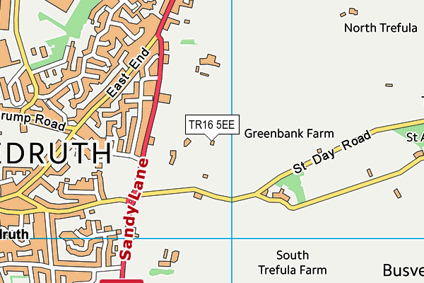 TR16 5EE map - OS VectorMap District (Ordnance Survey) TR16 5EE map - OS VectorMap District (Ordnance Survey)