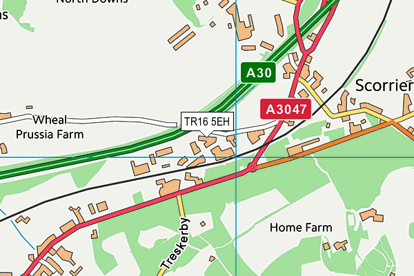 TR16 5EH map - OS VectorMap District (Ordnance Survey) TR16 5EH map - OS VectorMap District (Ordnance Survey)