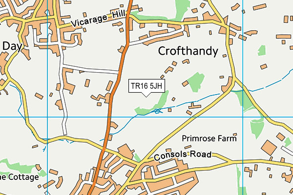 TR16 5JH map - OS VectorMap District (Ordnance Survey) TR16 5JH map - OS VectorMap District (Ordnance Survey)