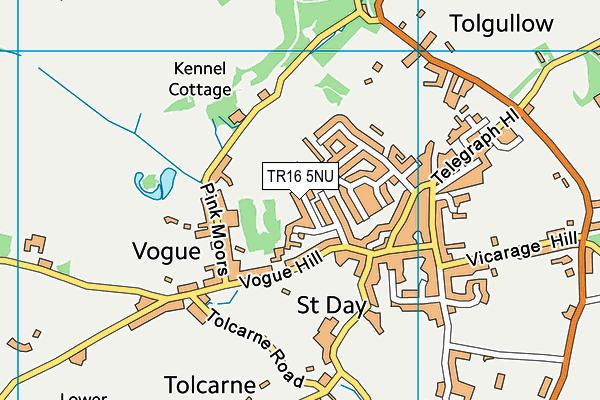 TR16 5NU map - OS VectorMap District (Ordnance Survey) TR16 5NU map - OS VectorMap District (Ordnance Survey)