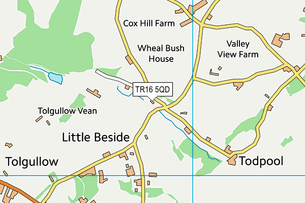 TR16 5QD map - OS VectorMap District (Ordnance Survey) TR16 5QD map - OS VectorMap District (Ordnance Survey)