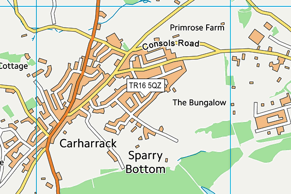 TR16 5QZ map - OS VectorMap District (Ordnance Survey) TR16 5QZ map - OS VectorMap District (Ordnance Survey)