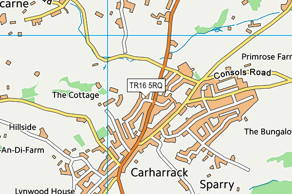 TR16 5RQ map - OS VectorMap District (Ordnance Survey) TR16 5RQ map - OS VectorMap District (Ordnance Survey)