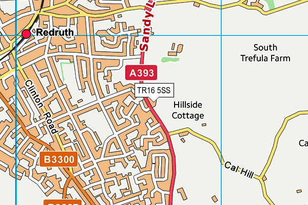 TR16 5SS map - OS VectorMap District (Ordnance Survey)