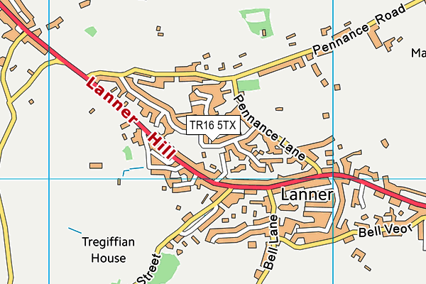 TR16 5TX map - OS VectorMap District (Ordnance Survey) TR16 5TX map - OS VectorMap District (Ordnance Survey)