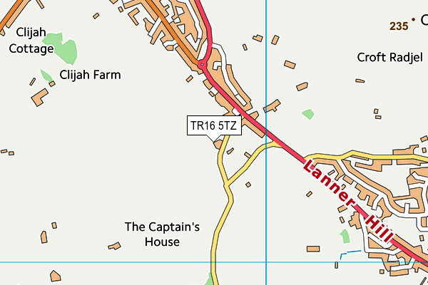 TR16 5TZ map - OS VectorMap District (Ordnance Survey) TR16 5TZ map - OS VectorMap District (Ordnance Survey)