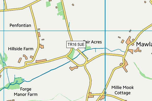 TR16 5UE map - OS VectorMap District (Ordnance Survey) TR16 5UE map - OS VectorMap District (Ordnance Survey)