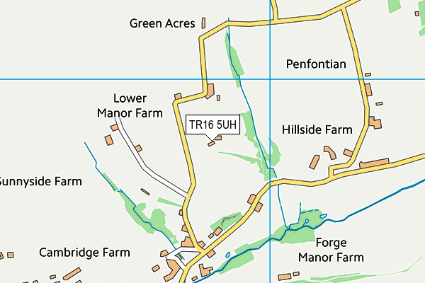 TR16 5UH map - OS VectorMap District (Ordnance Survey) TR16 5UH map - OS VectorMap District (Ordnance Survey)